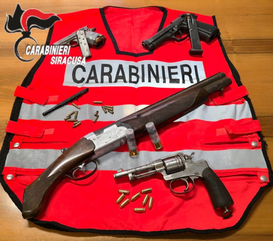 Priolo Gargallo: sequestrate armi e munizioni, arrestate 7 persone 1 IMG 4392